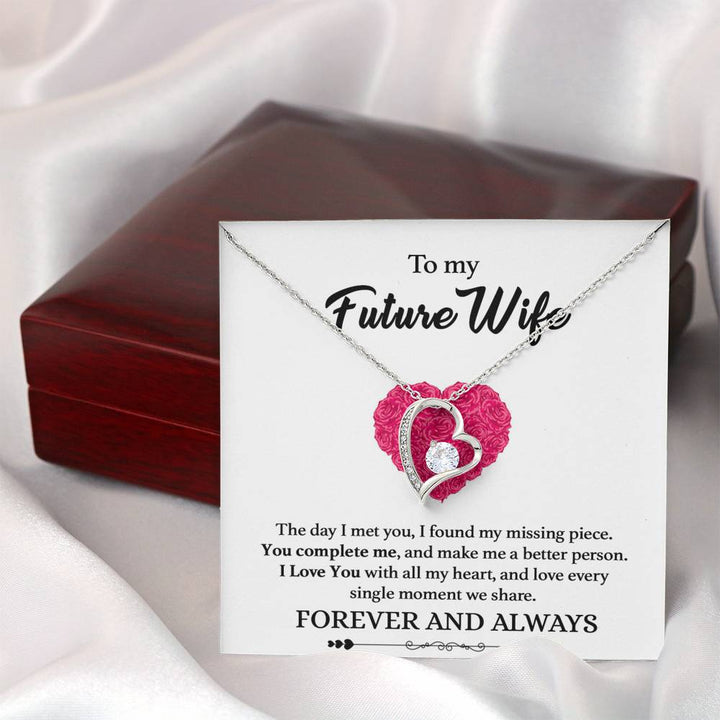 To My Future Wife - I found my missing piece - Forever Love Necklace Mahogany Box Gift Set - Bianca Ysabel