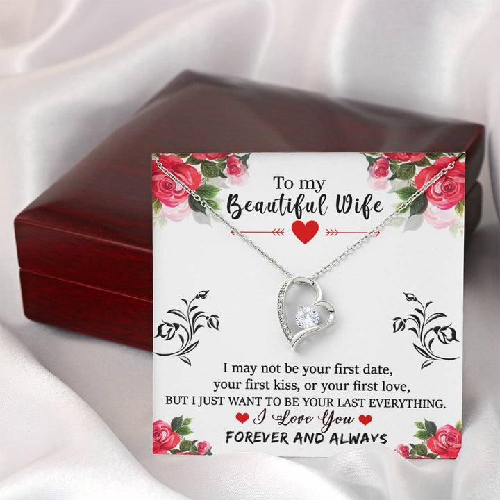 "To My Wife" - I Just Want to be Your Last Everything - Forever Love Necklace Mahogany Box Gift Set - Bianca Ysabel