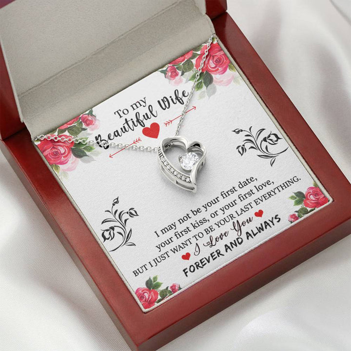 "To My Wife" - I Just Want to be Your Last Everything - Forever Love Necklace Mahogany Box Gift Set - Bianca Ysabel