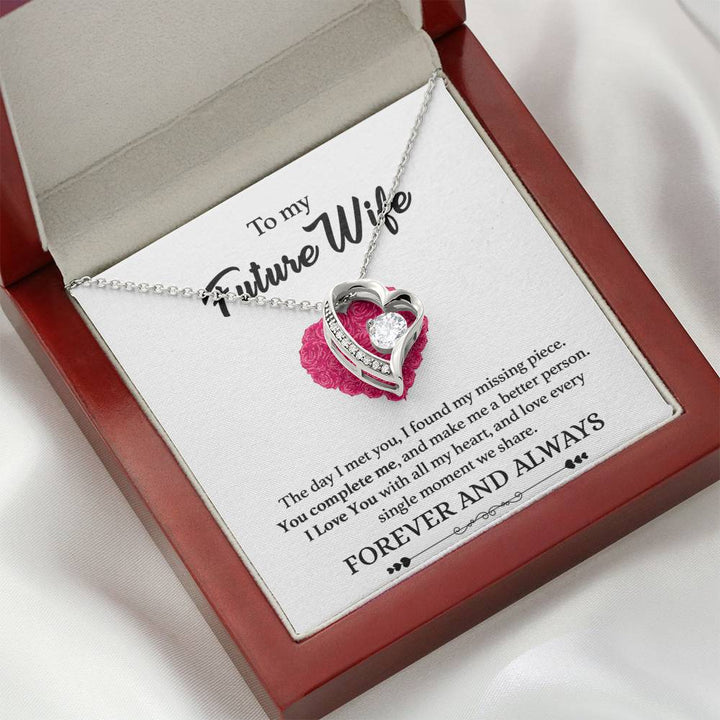 To My Future Wife - I found my missing piece - Forever Love Necklace Mahogany Box Gift Set - Bianca Ysabel