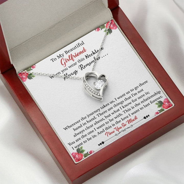 "To My Beautiful Girlfriend" - This is the Love I Want to Last Forever  - Forever Love Necklace Mahogany Box Gift Set - Bianca Ysabel