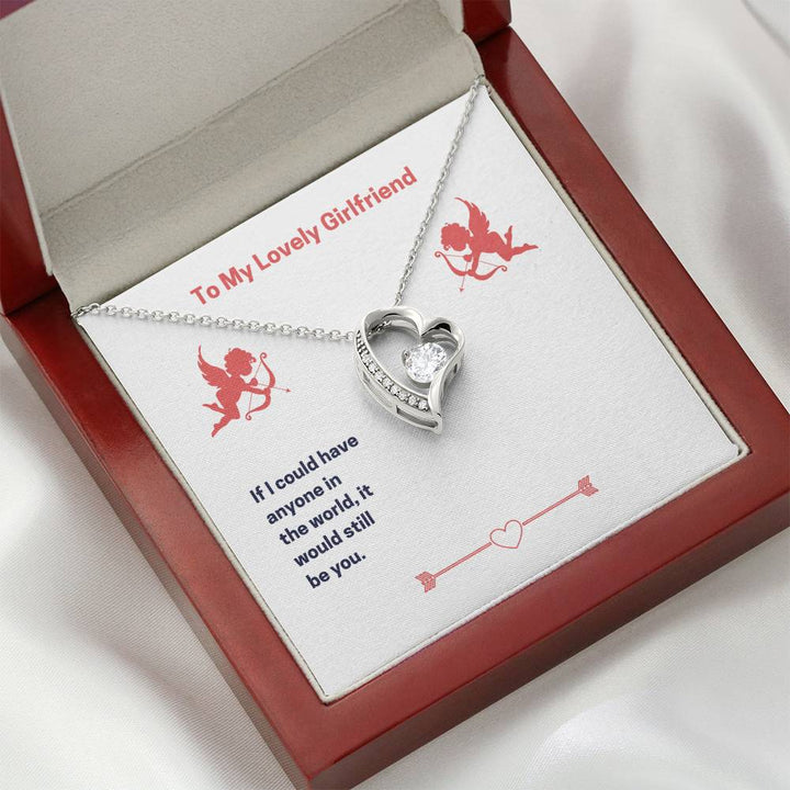 To My Girlfriend - If I Could Have Anyone in the World, It Would Still be You - Forever Love Necklace Mahogany Box Gift Set - Bianca Ysabel