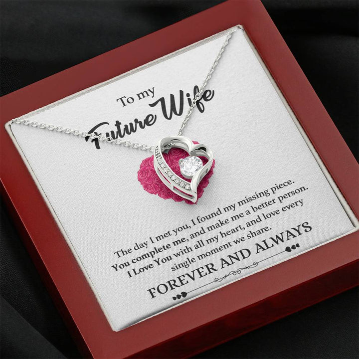 To My Future Wife - I found my missing piece - Forever Love Necklace Mahogany Box Gift Set - Bianca Ysabel