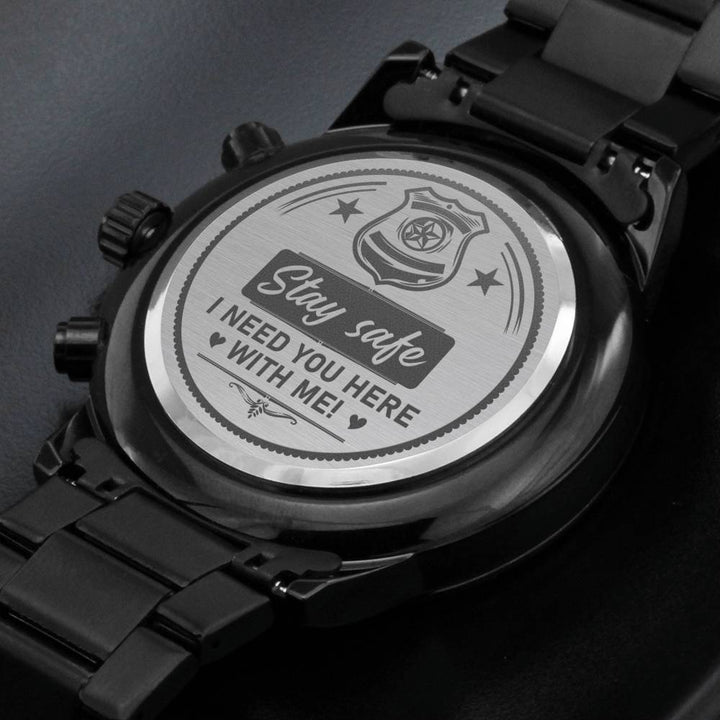 "To My Dad" - I Need You Here With Me - Black Chronograph Watch - Bianca Ysabel