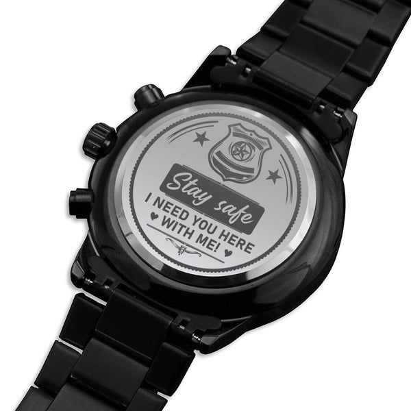 "To My Dad" - I Need You Here With Me - Black Chronograph Watch - Bianca Ysabel