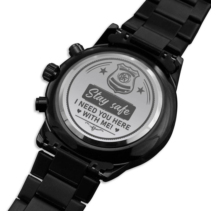 "To My Dad" - I Need You Here With Me - Black Chronograph Watch - Bianca Ysabel