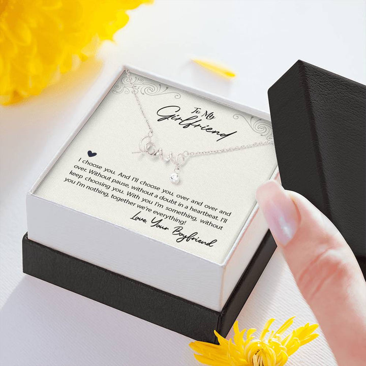 "To My Girlfriend from Boyfriend"- Scripted Love Necklace Gift Set - I Choose You Over and Over - Bianca Ysabel