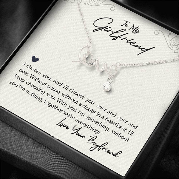 "To My Girlfriend from Boyfriend"- Scripted Love Necklace Gift Set - I Choose You Over and Over - Bianca Ysabel