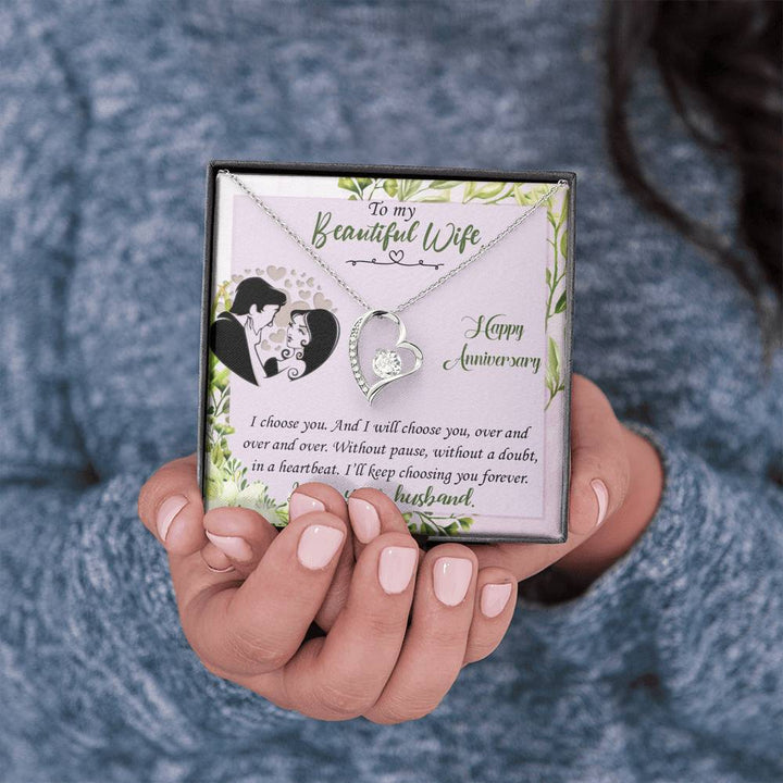 "To My Wife from Husband" -  Forever Love Necklace Gift Set - I'll Keep Choosing You Forever - Bianca Ysabel