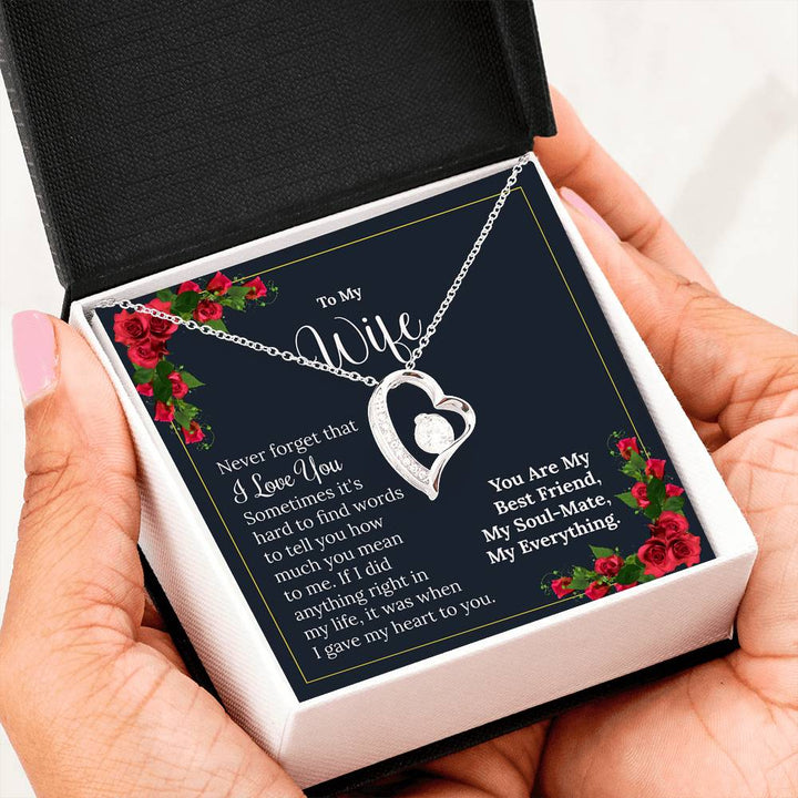 "To My Wife from Husband" - Forever Love Necklace Gift Set - You Are My Best Friend, My Soul-Mate, My Everything - Bianca Ysabel