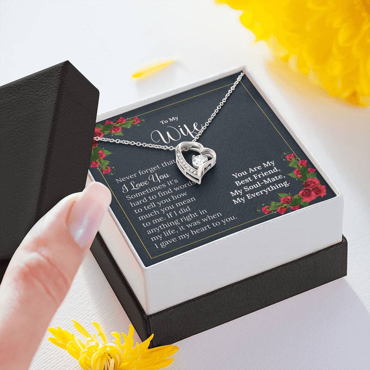 "To My Wife from Husband" - Forever Love Necklace Gift Set - You Are My Best Friend, My Soul-Mate, My Everything - Bianca Ysabel