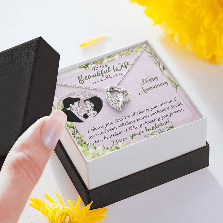 "To My Wife from Husband" -  Forever Love Necklace Gift Set - I'll Keep Choosing You Forever - Bianca Ysabel