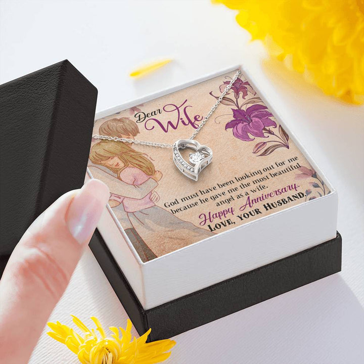 "To My Wife from Husband" - Forever Love Necklace Gift Set - God Gave Me The Most Beautiful Angel As A Wife - Bianca Ysabel