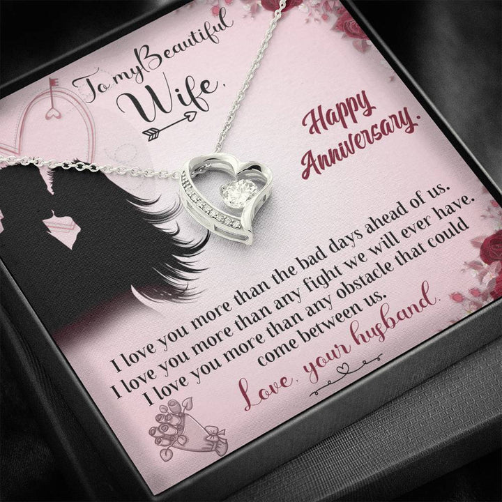 "To My Wife from Husband" - Forever Love Necklace Gift Set - I Love You More Than The Bad Days Ahead Of Us - Bianca Ysabel