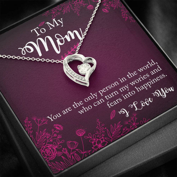 "To My Mom" - Forever Love Necklace Gift Set - You Turn My Worries and Fears Into Happiness - Bianca Ysabel