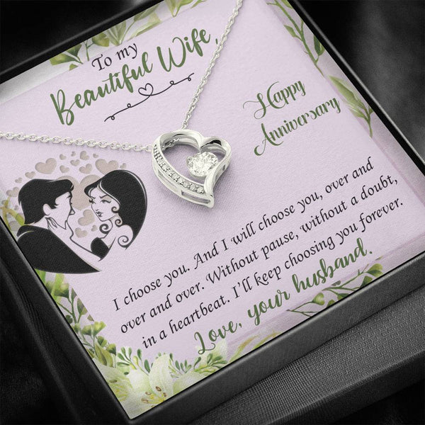 "To My Wife from Husband" -  Forever Love Necklace Gift Set - I'll Keep Choosing You Forever - Bianca Ysabel