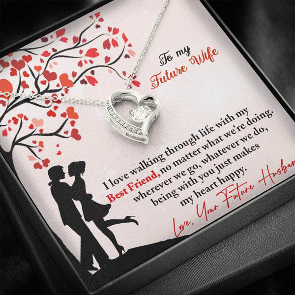 "To My Future Wife from Future Husband" - Forever Love Necklace Giftset - Being With You Makes My Heart Happy - Bianca Ysabel