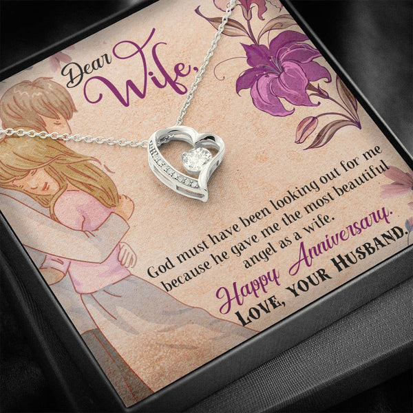 "To My Wife from Husband" - Forever Love Necklace Gift Set - God Gave Me The Most Beautiful Angel As A Wife - Bianca Ysabel