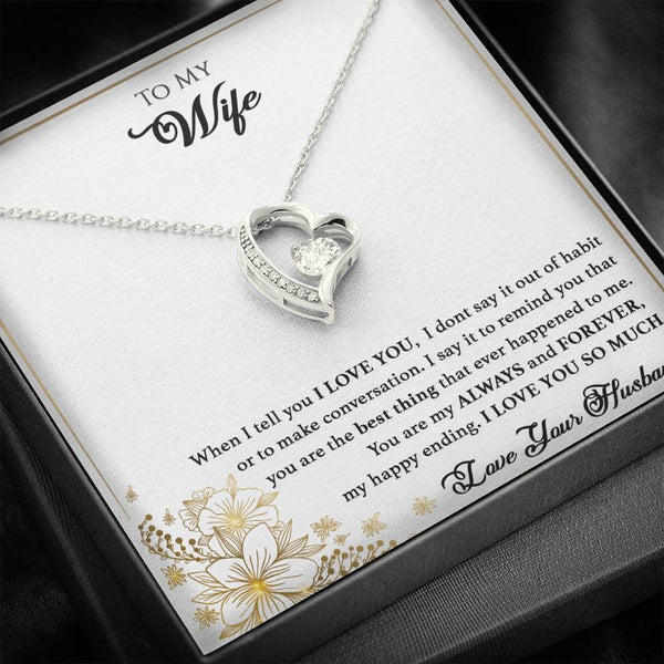 "To My Wife from Husband" - Forever Love Necklace Gift Set - You are the best thing to ever happen to me - Bianca Ysabel