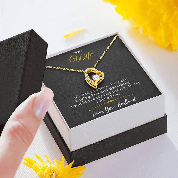"To My Wife from Husband" - Forever Love Necklace Gift Set - I would use my last breath, to say I Love You - Bianca Ysabel