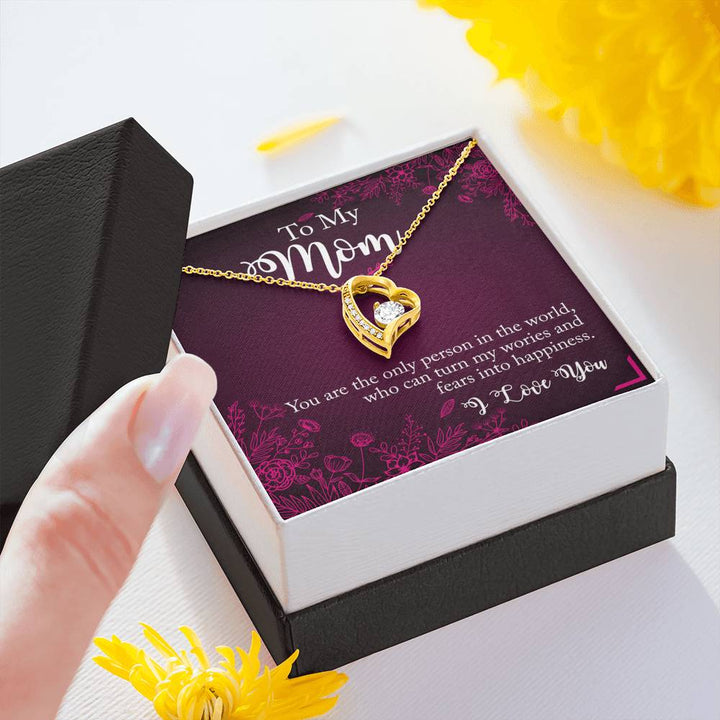 "To My Mom" - Forever Love Necklace Gift Set - You Turn My Worries and Fears Into Happiness - Bianca Ysabel