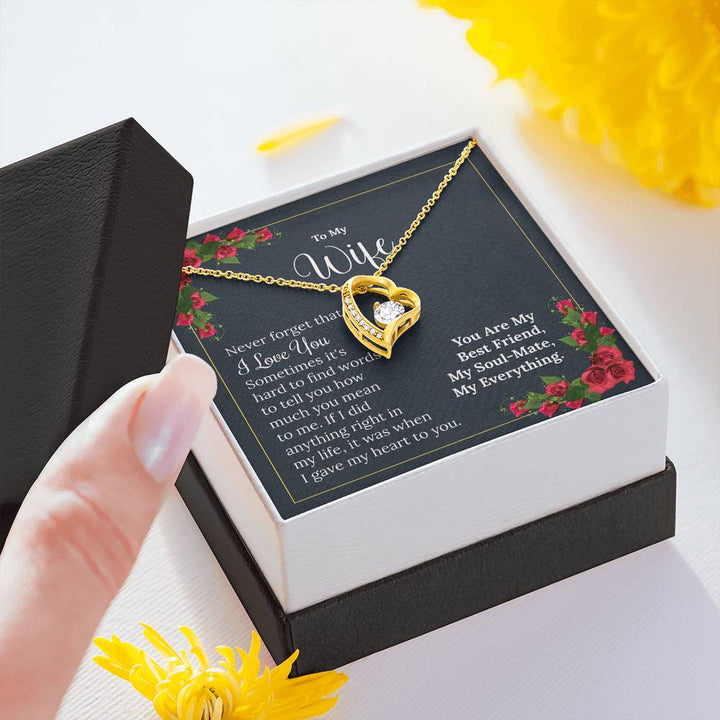 "To My Wife from Husband" - Forever Love Necklace Gift Set - You Are My Best Friend, My Soul-Mate, My Everything - Bianca Ysabel