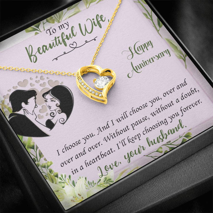 "To My Wife from Husband" -  Forever Love Necklace Gift Set - I'll Keep Choosing You Forever - Bianca Ysabel