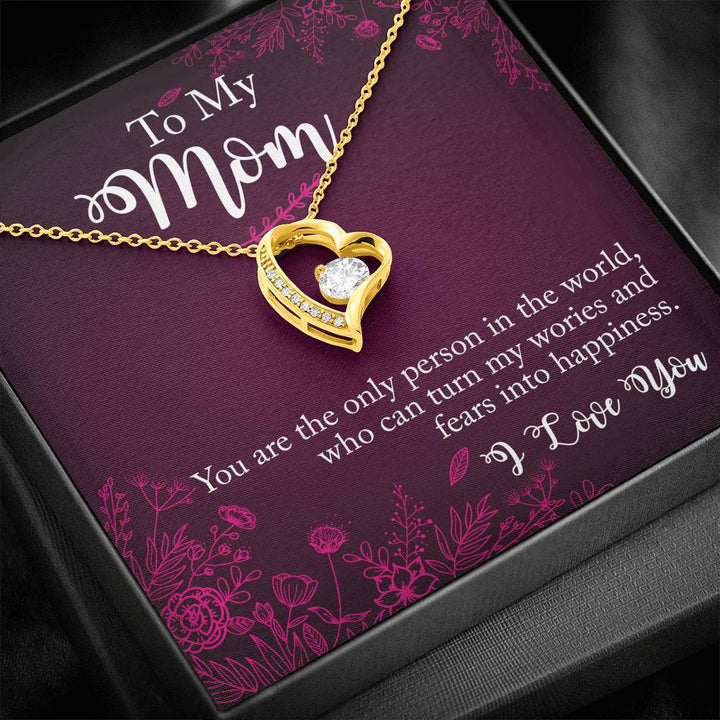 "To My Mom" - Forever Love Necklace Gift Set - You Turn My Worries and Fears Into Happiness - Bianca Ysabel
