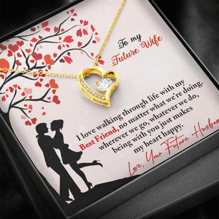 "To My Future Wife from Future Husband" - Forever Love Necklace Giftset - Being With You Makes My Heart Happy - Bianca Ysabel