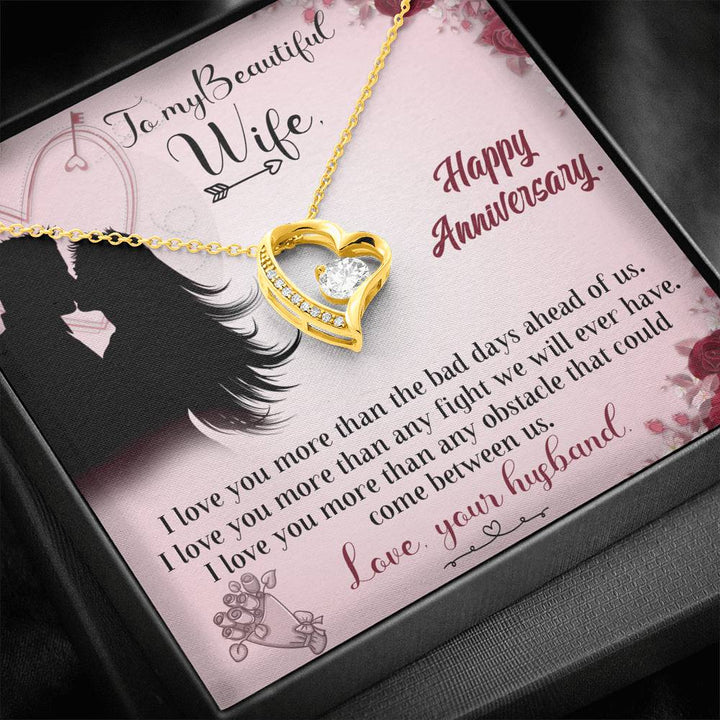 "To My Wife from Husband" - Forever Love Necklace Gift Set - I Love You More Than The Bad Days Ahead Of Us - Bianca Ysabel