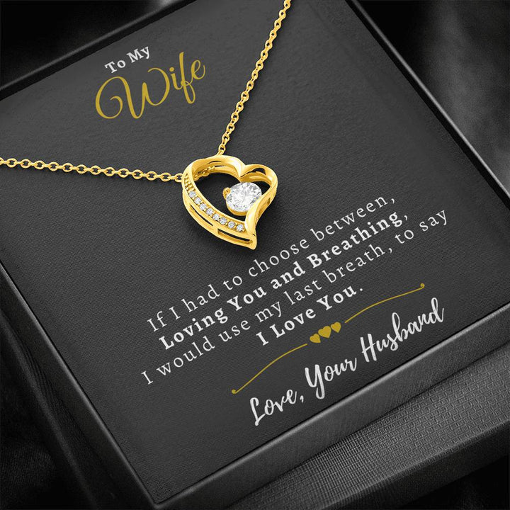 "To My Wife from Husband" - Forever Love Necklace Gift Set - I would use my last breath, to say I Love You - Bianca Ysabel