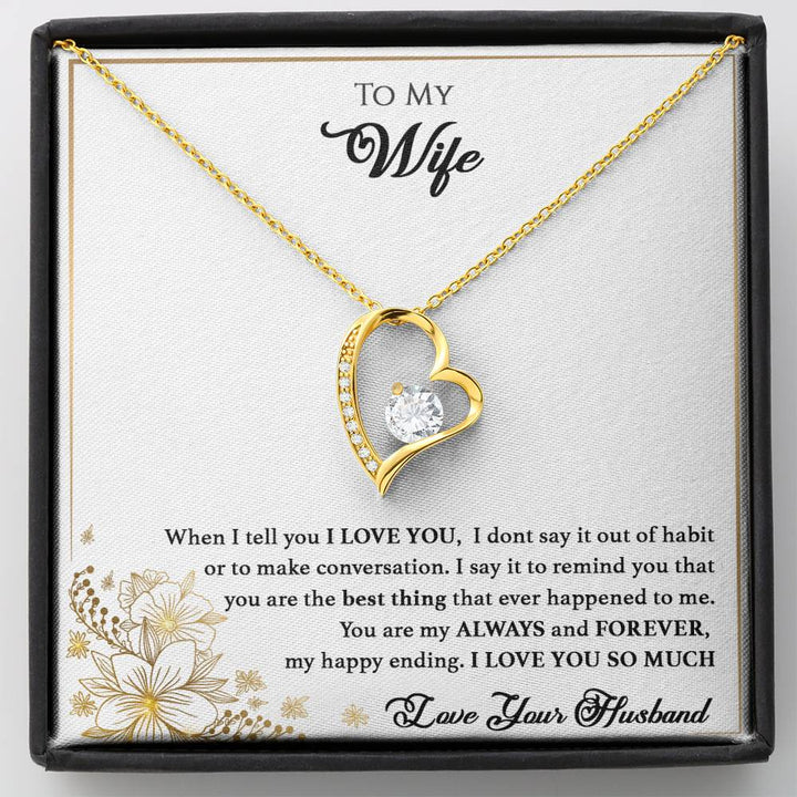 "To My Wife from Husband" - Forever Love Necklace Gift Set - You are the best thing to ever happen to me - Bianca Ysabel