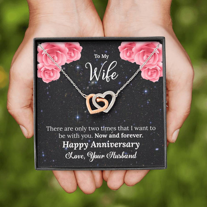 "To My Wife from Husband" - Interlocking Hearts Pendant Necklace Gift Set - Now And Forever - Bianca Ysabel