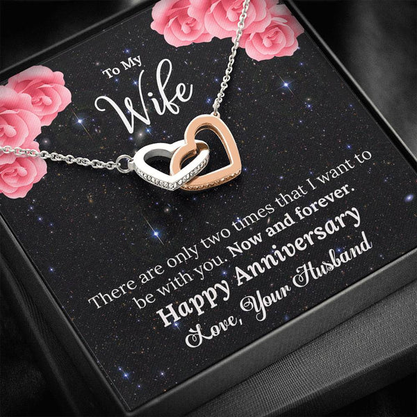 "To My Wife from Husband" - Interlocking Hearts Pendant Necklace Gift Set - Now And Forever - Bianca Ysabel