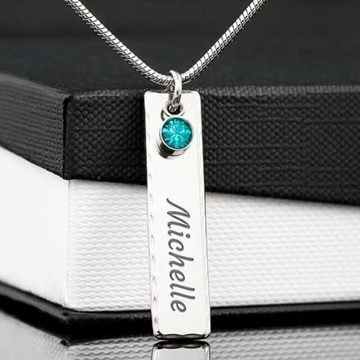 "To My Daughter from Mom"- Birthstone Name Necklace Gift Set - You Are Braver Than You Believe - Bianca Ysabel