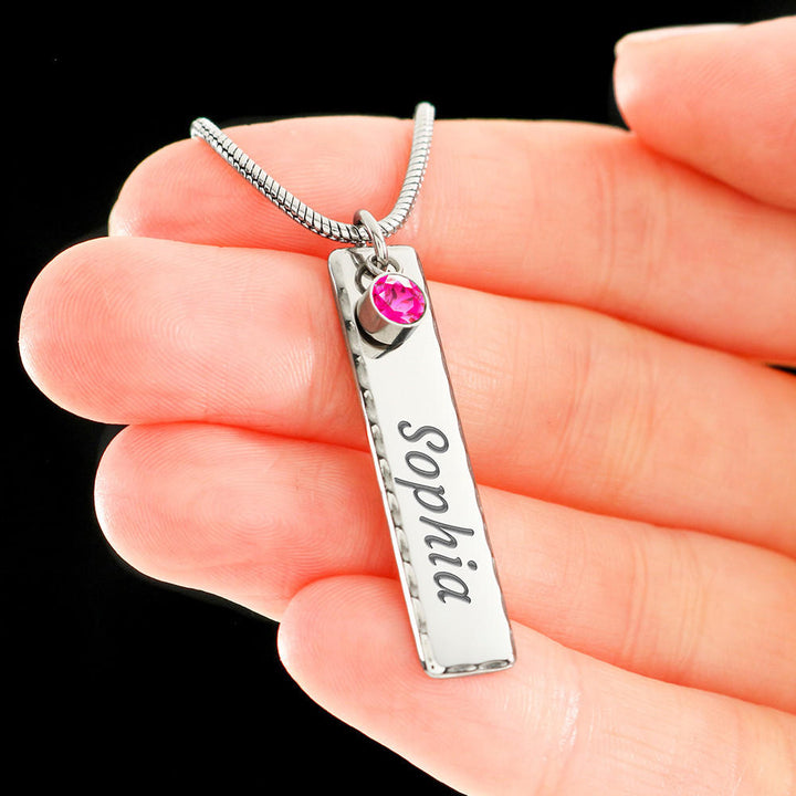 "To My Daughter from Mom"- Birthstone Name Necklace Gift Set - You Are Braver Than You Believe - Bianca Ysabel