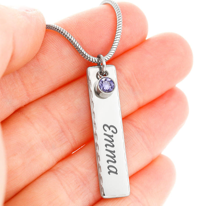"To My Daughter from Mom"- Birthstone Name Necklace Gift Set - You Are Braver Than You Believe - Bianca Ysabel