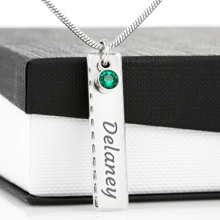 "To My Daughter from Mom"- Birthstone Name Necklace Gift Set - You Are Braver Than You Believe - Bianca Ysabel