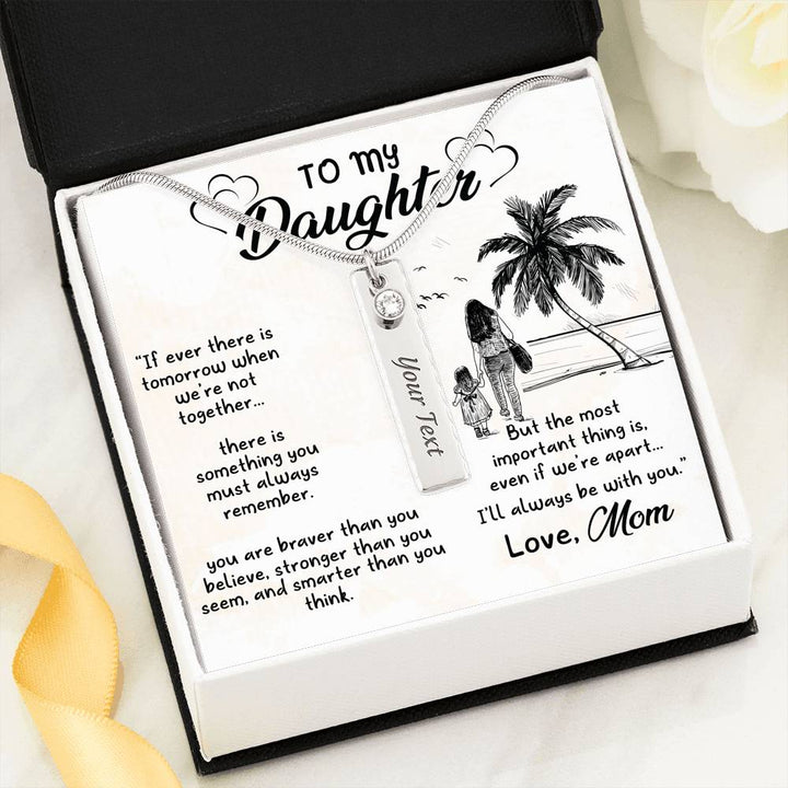 "To My Daughter from Mom"- Birthstone Name Necklace Gift Set - You Are Braver Than You Believe - Bianca Ysabel