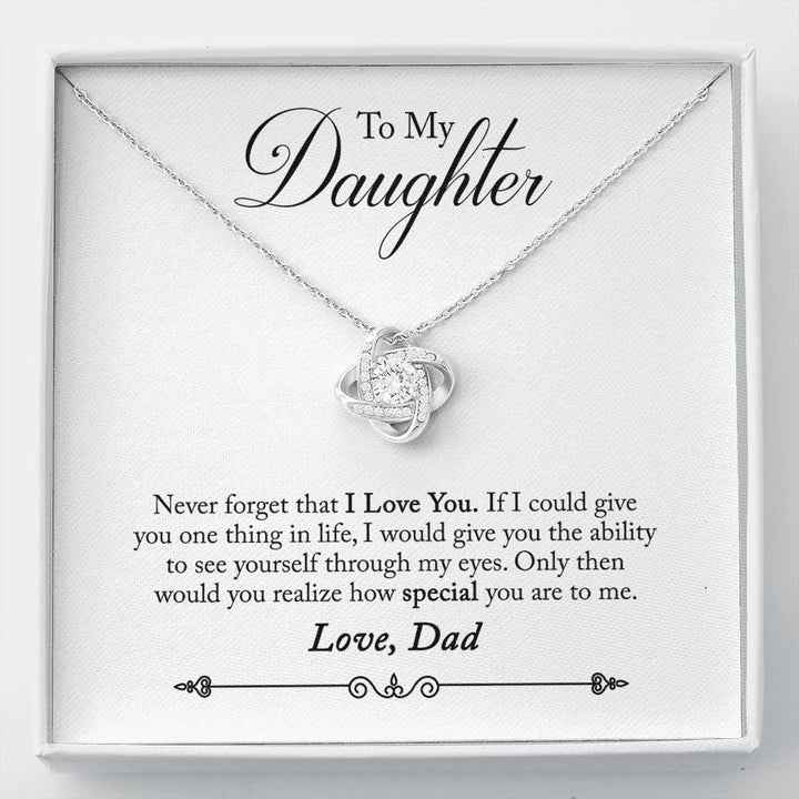 "To My Daughter" - Love Knot Necklace Gift Set - Never Forget That I Love You - Bianca Ysabel