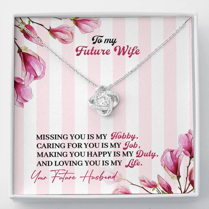 "To My Future Wife from Husband" - Love Knot Necklace Gift Set - Love You Is My Life - Bianca Ysabel