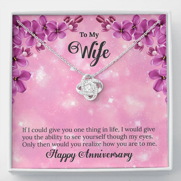 "To My Wife from Husband" - Love Knot Necklace Gift Set - Only Then Would You Realize How You Are To Me - Bianca Ysabel