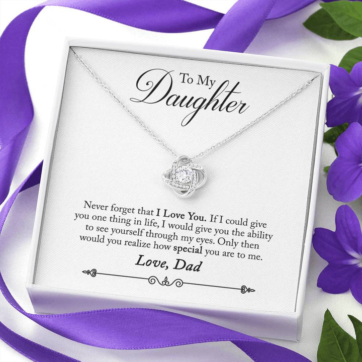 "To My Daughter" - Love Knot Necklace Gift Set - Never Forget That I Love You - Bianca Ysabel