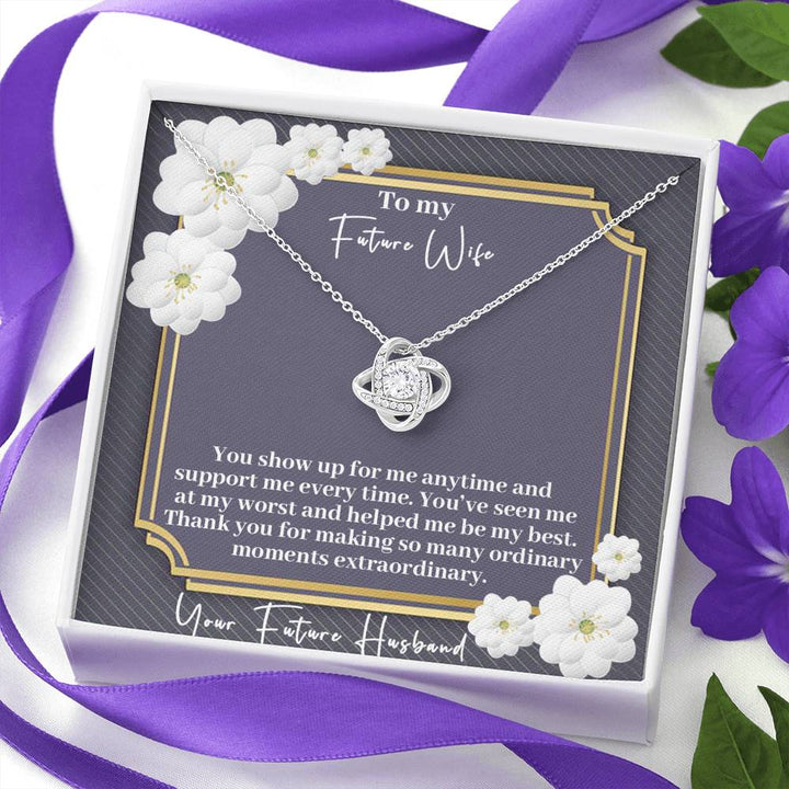 "To My Future Wife from Husband" - Love Knot Necklace Gift Set -  Thank You For Making So Many Ordinary Moments Extraordinary - Bianca Ysabel