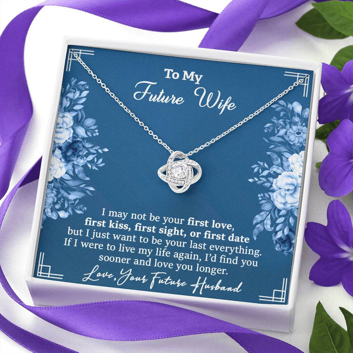 "To My Future Wife from Husband" - Love Knot Necklace Gift Set - I'd Find You Sooner And Love You Longer - Bianca Ysabel
