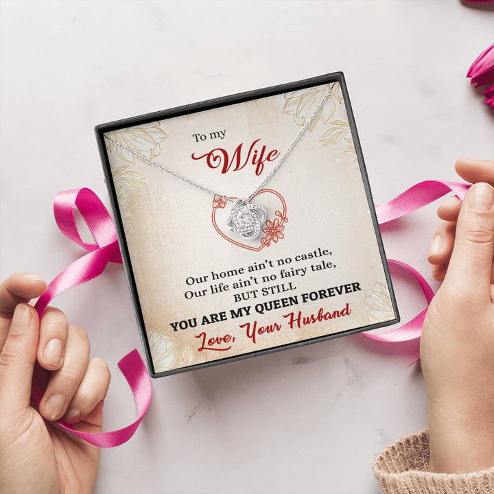 "To My Wife from Husband" - Love Knot Necklace Gift Set - You Are My Queen Forever - Bianca Ysabel