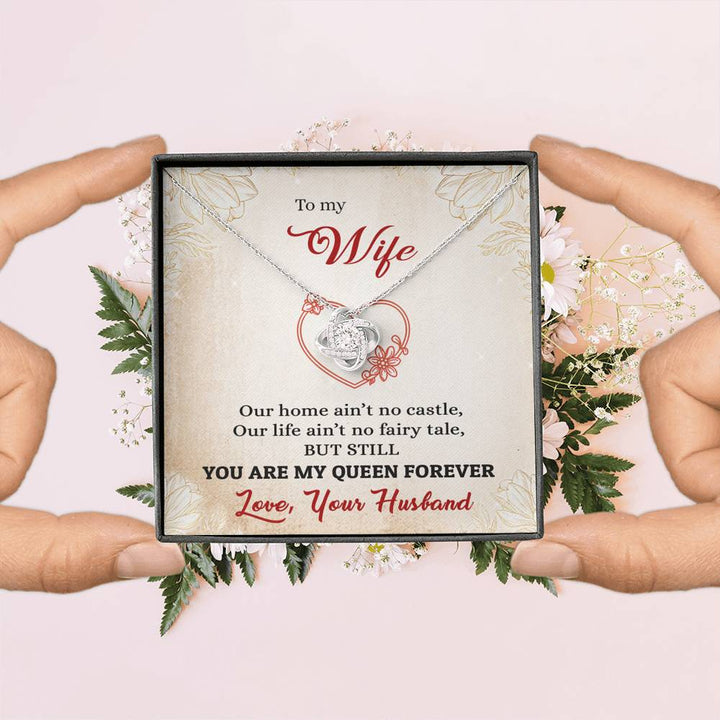 "To My Wife from Husband" - Love Knot Necklace Gift Set - You Are My Queen Forever - Bianca Ysabel
