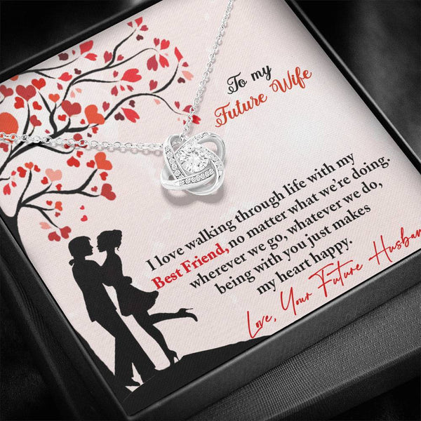 "To My Future Wife from Future Husband" - Love Knot Necklace Giftset - Being With You Makes My Heart Happy - Bianca Ysabel