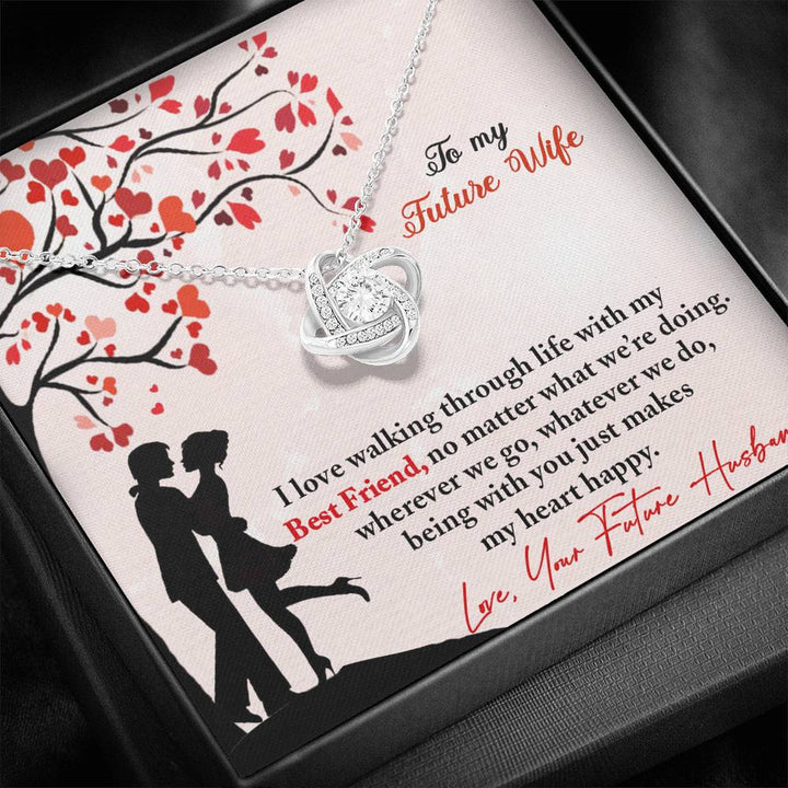 "To My Future Wife from Future Husband" - Love Knot Necklace Giftset - Being With You Makes My Heart Happy - Bianca Ysabel