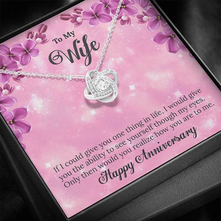 "To My Wife from Husband" - Love Knot Necklace Gift Set - Only Then Would You Realize How You Are To Me - Bianca Ysabel